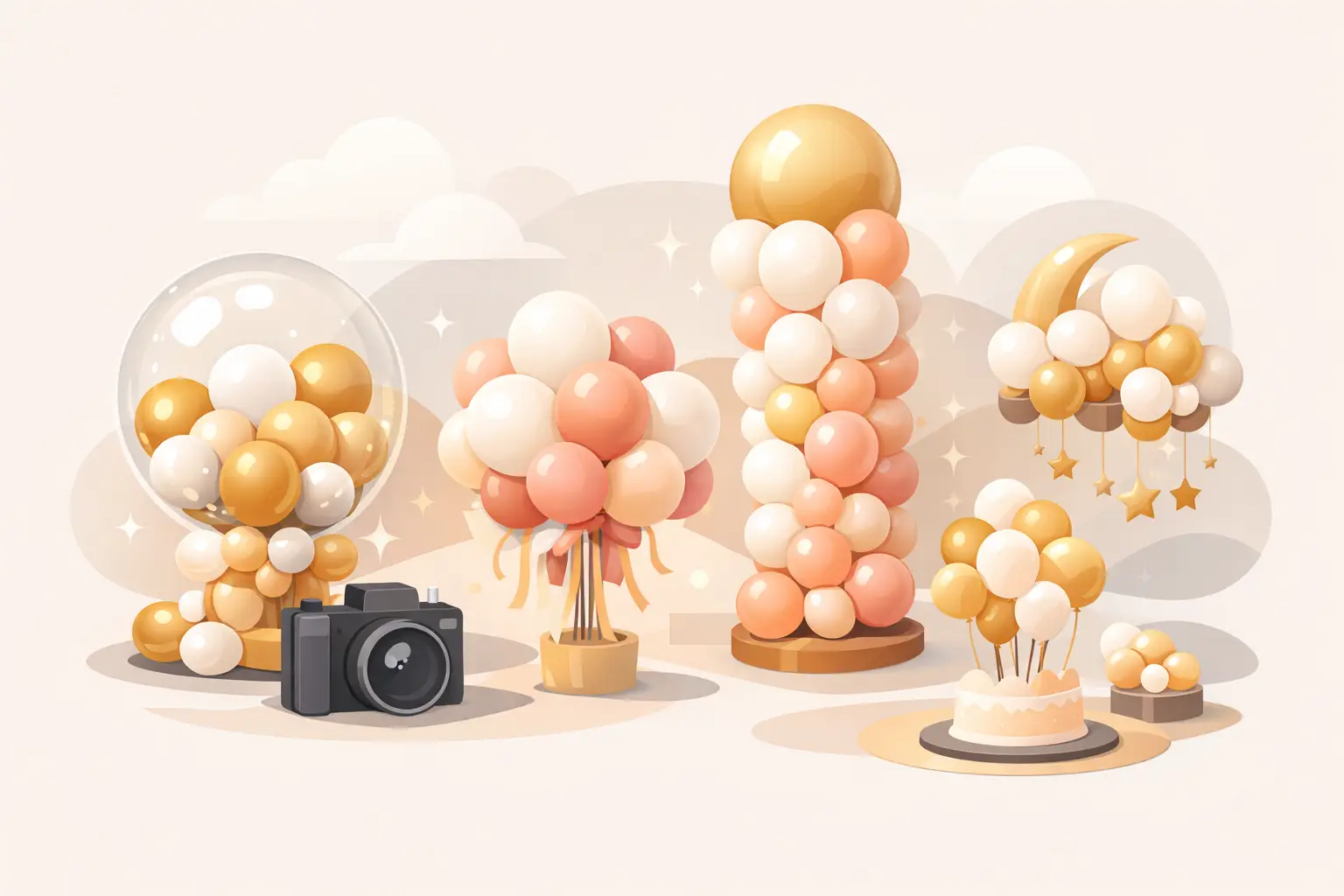 12 Balloon Centerpiece Ideas That Photograph Well