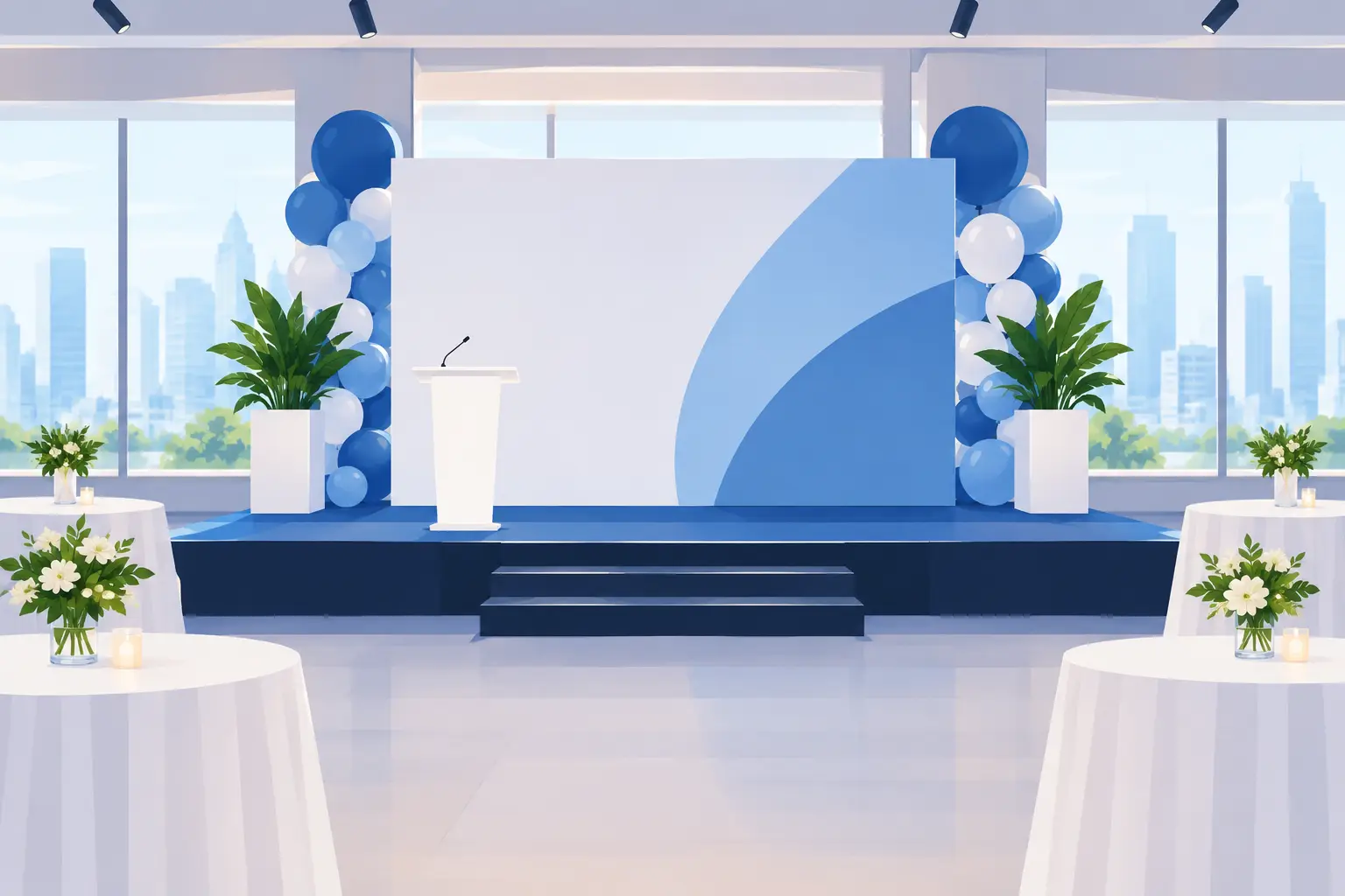 Corporate Launch Decor Example: A Photo-Ready Plan