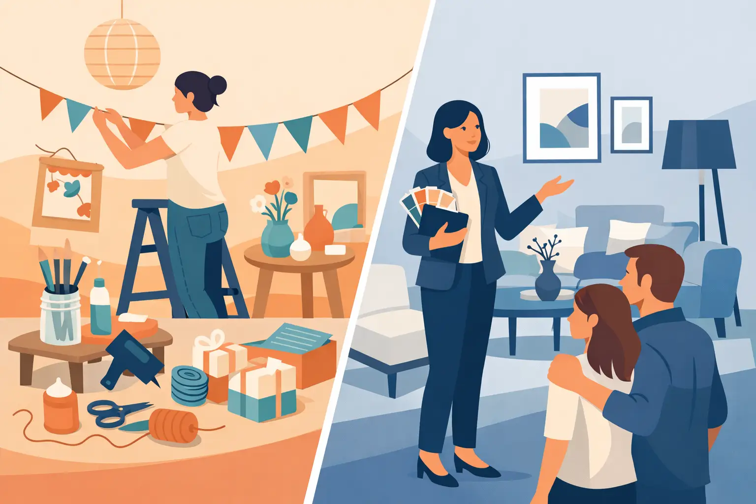 DIY Decorations Versus Professional Styling